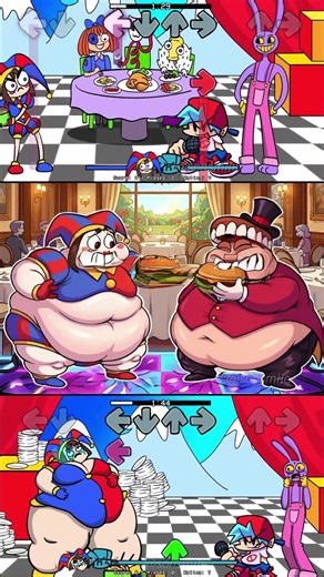 FNF FAT Pomni & Caine - Buffet Mod - Friday Night Funkin' Mobile Game