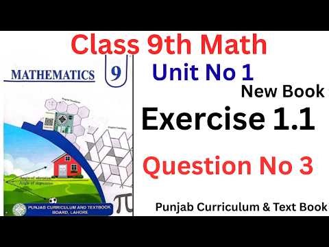 Class 9th Math Exercise 1.1 Question No 3 New Book|9th Math Exercise 1.1| Math 9th Exercise 1.1
