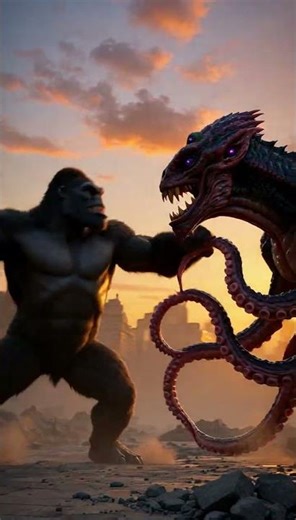 King Kong vs Alien Monster Fight Goes CRAZY!