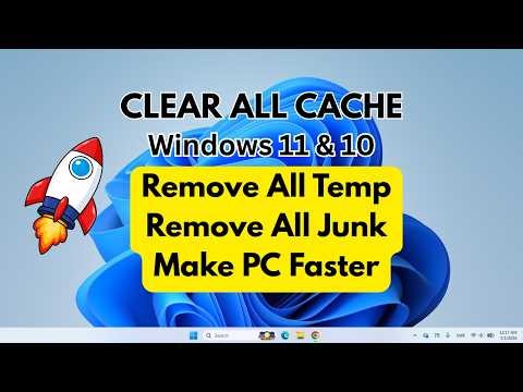 How to Clear ALL Cache & Junk Files in Windows 10 & 11 🚀 Boost Speed Instantly (Easy Guide)