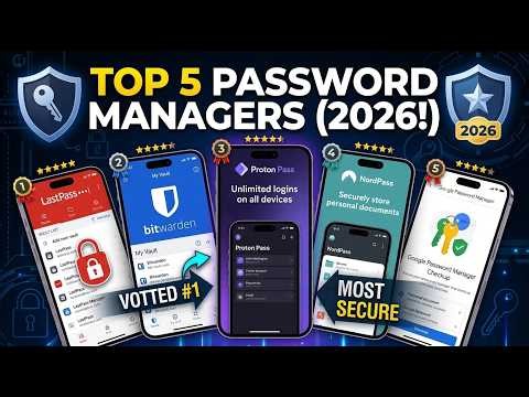 Top 5 Best Password Manager Apps You Must Use in 2026