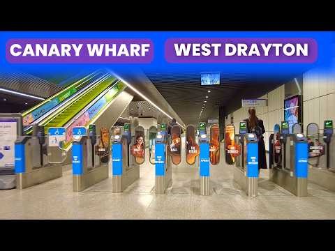 Canary Wharf to West Drayton 🚆 | Elizabeth Line Journey | Crossrail Westbound