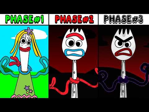 All Phases in New Incredibox Sprunki Oc of Forky & Knifey From Phase 1 to Phase 3