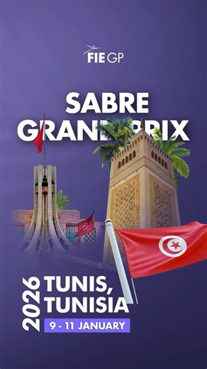 Tunis Grand Prix 🇹🇳 welcomes the world’s best sabre fencers from 9–11 January! 🤺