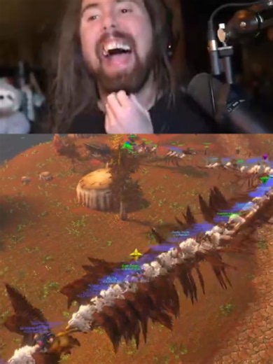 Asmongold Blown Away by His Guild's Massive WoW Flight Train