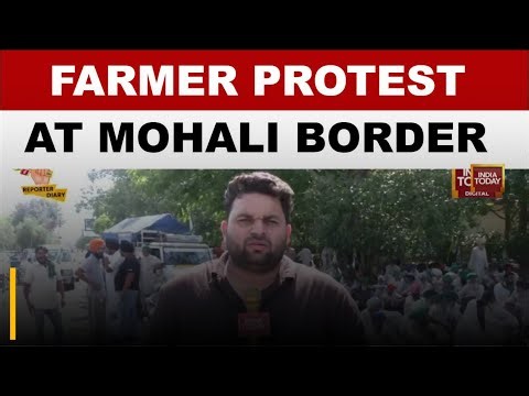 Farmers Protest At Mohali-Chandigarh Border Over Land Mortgage Rules And Suicides | Watch