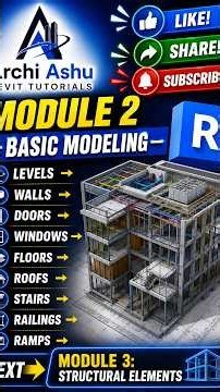 Revit Basic Modeling 🔥 | Module 2: Levels, Walls, Doors, Windows & More | Archi Ashu Revit Tutorials