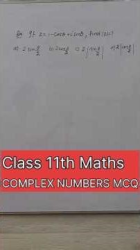 11th MATHS | Ch-4 | COMPLEX NUMBERS | Tricky MCQ | CBSE #cbseclass11 #mathsclass11
