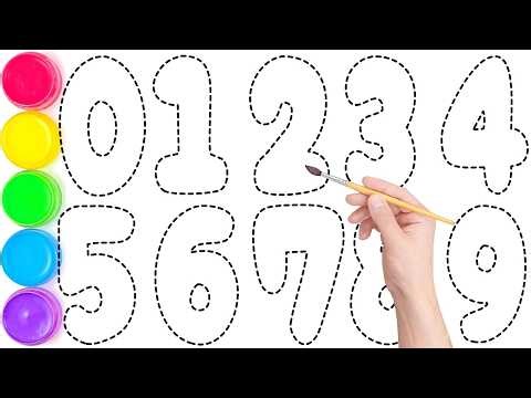 1234567890, Draw Number 1 - 10 for kids, Can You Count to 10, Fun Number Tracing Challenge! for Kids