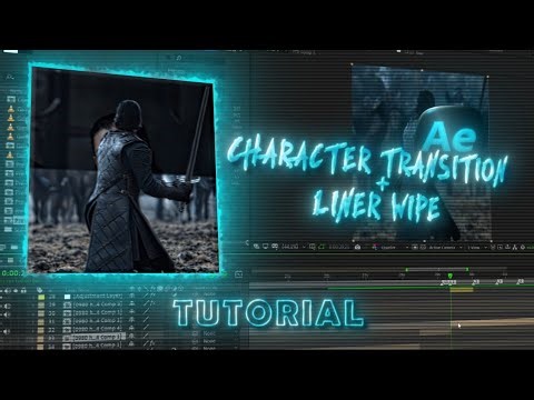 Character transition + Liner wipe transition tutorial - After effects 2020