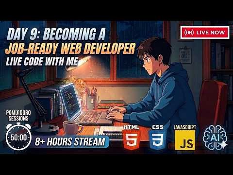 [18.4.26] Day 9: Becoming a Job-Ready Web Developer | 8 hours+ Live Code with me.