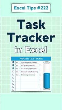 Excel Tips #222: How to Create a Smart Task Tracker in Excel (Auto-Updates Progress!)