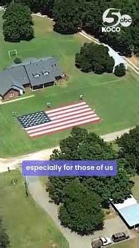 Oklahoma family paints American flag in yard to celebrate 250 years of independence