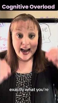 Avoid cognitive overload!