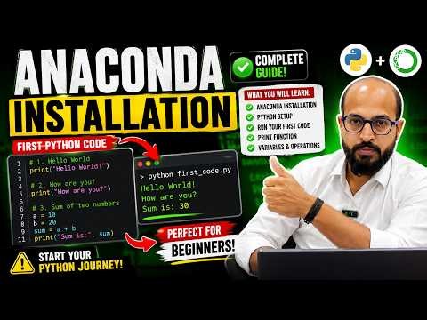 How to install Anaconda and Write Your First Python Program | #anaconda Installation for #python