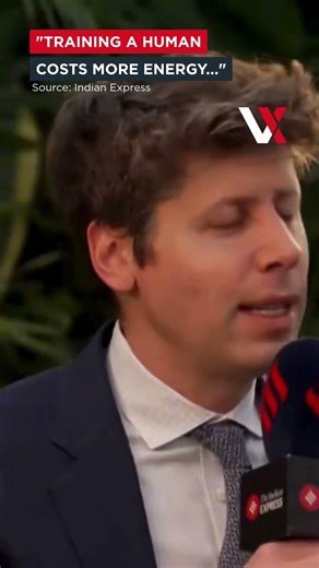 AI Vs Human! What Costs More Energy? OpenAI's CEO Says 20 Years Of Life Beats Training Data | VERTEX