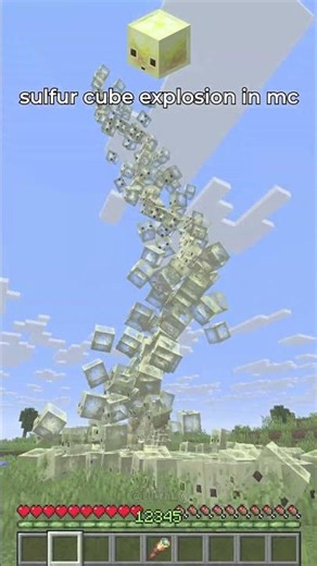 sulfur cube explosion in minecraft 💥