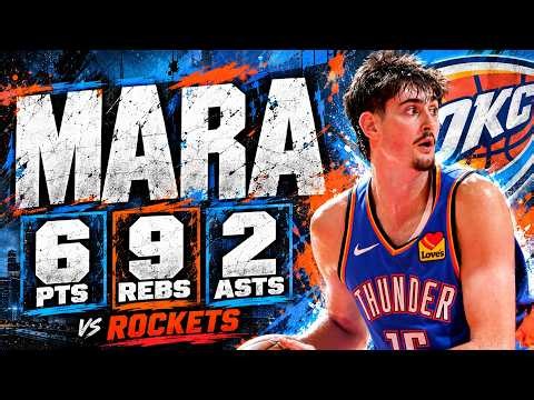 Aday Mara 6 pts 9 rebs 2 asts vs Rockets 2026 Preseason