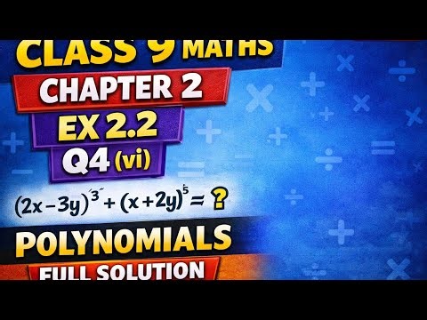 Class 9 Maths Chapter 2 Ex 2.2 Q4 Part (vi) | Polynomials Full Solution | KKClasses