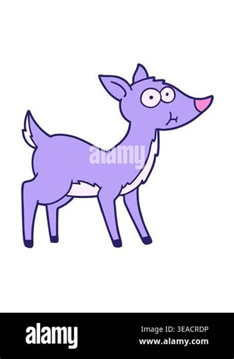 vibrating motion animation of deer cartoon Stock Video Footage - Alamy