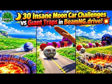 🌙 30 Insane Moon Car Challenges vs Giant Traps in BeamNG.drive! 💥 #2