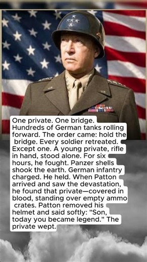 What Patton Said When He Found a Private Holding a Bridge Against an Entire Panzer Division #ww2