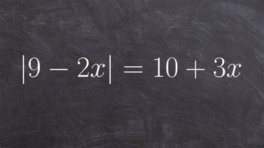 Solving an absolute value equation by creating two cases with only one solution