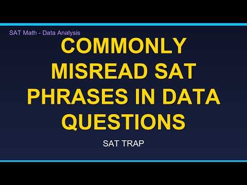 SAT Math – Data Analysis | Commonly Misread Sat Phrases In Data Questions Trap