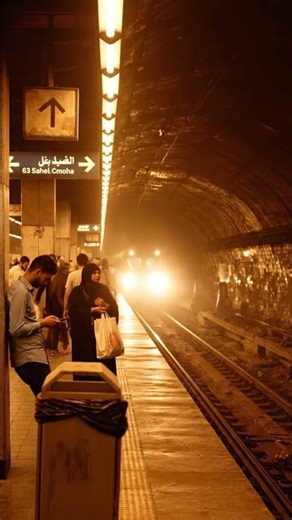 Cairo Metro Platform POV – Evening Commute