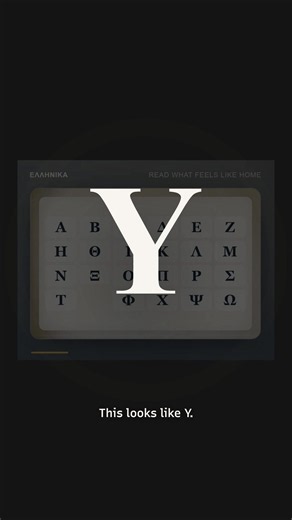 Greek Y/u looks like Latin Y/u. The Greek alphabet. It is not the same sound. Lookalike letters.