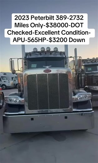 2023 Peterbilt 389 — Classic Power, Premium Spec Iconic Peterbilt 389 with a 78” sleeper, powered by a Cummins X15 565 HP paired to an 18-speed Eaton Fuller. Built for serious long hauls with Platinum Interior, strong pulling power, and timeless styling. Clean, powerful, and road-ready — a true owner-operator truck. #Peterbilt389 #Semitruck #Worktruck #Owneroperator #Fyp