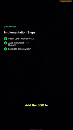 OpenTelemetry Distributed Tracing Quick Start