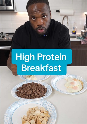 High Protein Breakfast 3 eggs alone is only 18g of protein Goal is at least 30- 50 grams of protein for breakfast. Add: 1/2 - 1 cup of egg whites 4-6oz of 93% lean ground beef 4-6oz of chicken breast 🚨- Comment “COACH” below if you want a custom plan and weekly 1 on 1 calls.