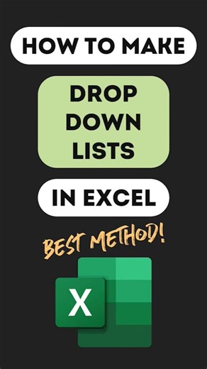 How to make Drop Down lists in excel Best method in excel #shorts #excel