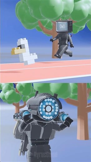 TV Woman vs Duck! Who will win?