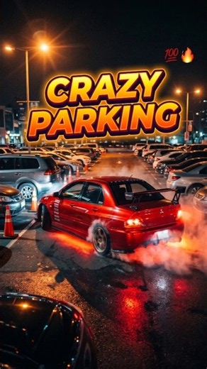 ​Mitsubishi Lancer Evo Perfect Parking Drift 🏎️💨 #shorts