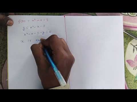 How to find range of quadratic function.quadratic function ka range kaise nikale.