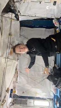 Sophie replacing old shower curtains with new ones on the ISS🚿
