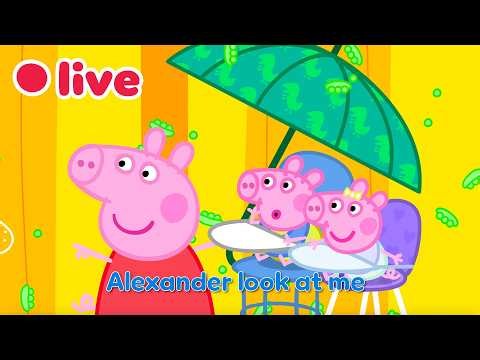 🔴 LIVE 24/7: NEW Peppa Pig SONGS with LYRICS! 🐽🎵 Yes Yes Veggies, Finger Family & More | Kids Songs