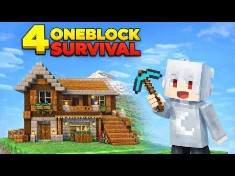 One block ultimate house build 😱 | Minecraft gameplay #4 
