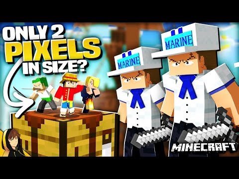 ONE PIECE But We Are Only 2 PIXELS IN SIZE?.. | Minecraft Challenge