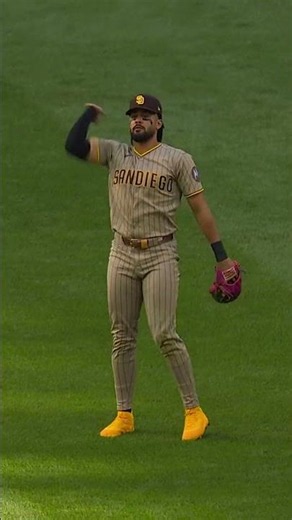 Fernando Tatis Jr. with a beautiful sliding catch 😍