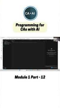 Programming for CAs with AI Module 1 | Part 12