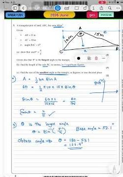 P1 May 2026 Q3 | WMA11/01 | P84524A | Trigonometry Explained 🔥 #wma1101 #shorts #edexcelmaths #p1