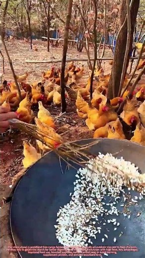 Woodland Chicken Secret: Stir-Fried Rice = Healthier Birds & Better Eggs 🥚​