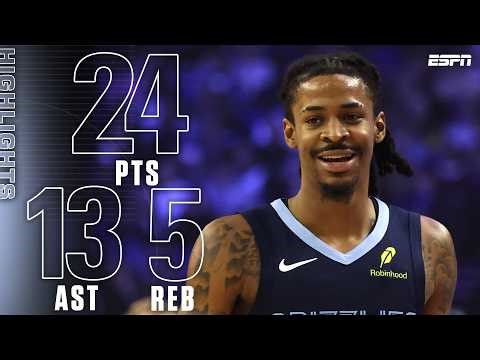 Ja Morant GOES OFF for DOUBLE-DOUBLE vs. Magic in London 😤 | NBA on ESPN