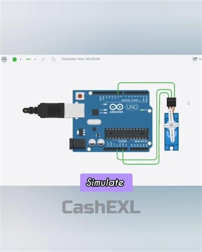 Wiring a Servo Motor made super easy! ⚡️ Who else uses Tinkercad for fast prototyping? 👇💬