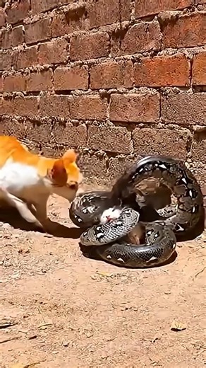 Chill & Smile on Instagram: "A Mother's Courage 🐾💔LA Animals Survival 🤯 A Mother's Love Knows No Fear! Hyper-realistic 8K footage captures a desperate, instinctive fight as a brave Tabby Cat battles a massive Reticulated Python to save her trapped kitten! 🐍 Watch the cat launch a furious attack, then execute a perfect, gentle grab to secure the baby. This is the #RottweilerLife spirit of a true mama bear! #USAPets survival is fierce! #USAPets #FunnyAnimalsUSA #AmericanDogs #LAAnimals #Rottwe