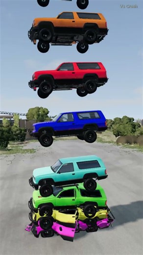 Colorful Car Stacks #149 Relaxing and Satisfying BeamNG Drive