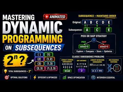 Subsequence DP Explained 🔥 Pick or Skip Strategy (Easy)
